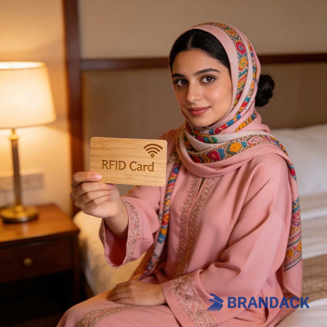 wooden hotel key cards