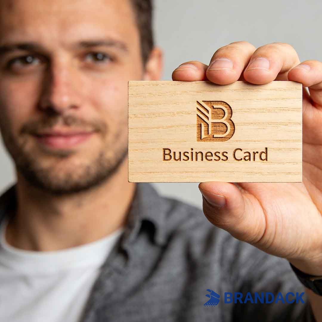 wood business cards