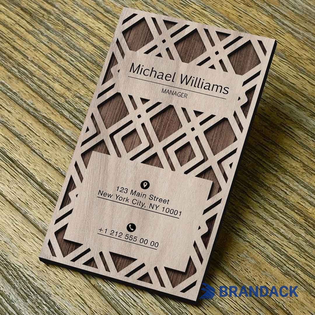wooden business cards