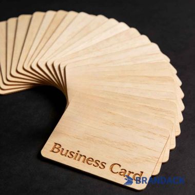 Custom Thin Wood Carving Business Cards with Design Service