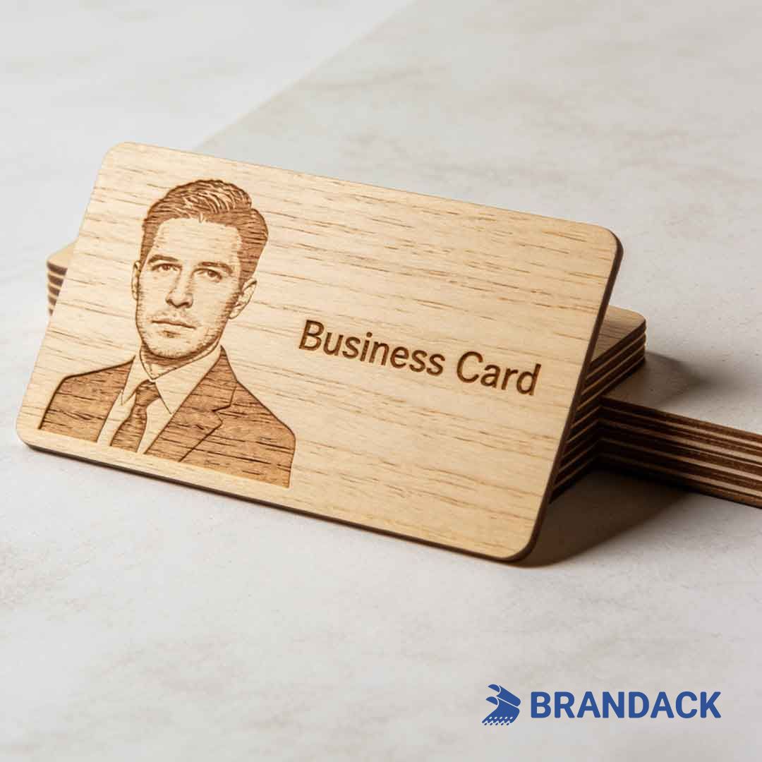 wood business cards