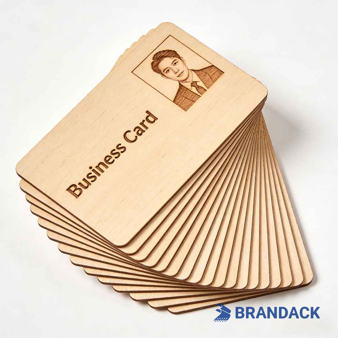 custom wood business cards