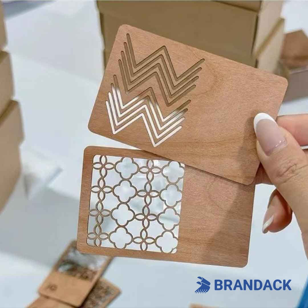 wood business cards