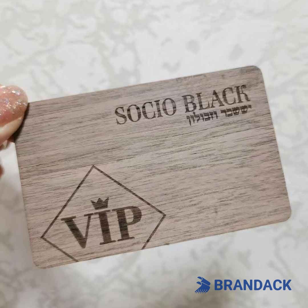 custom wood business cards