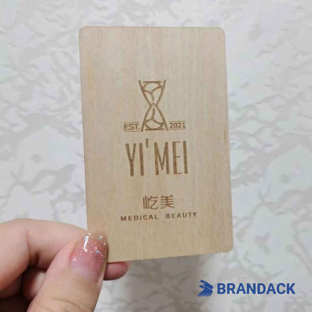 wood business cards