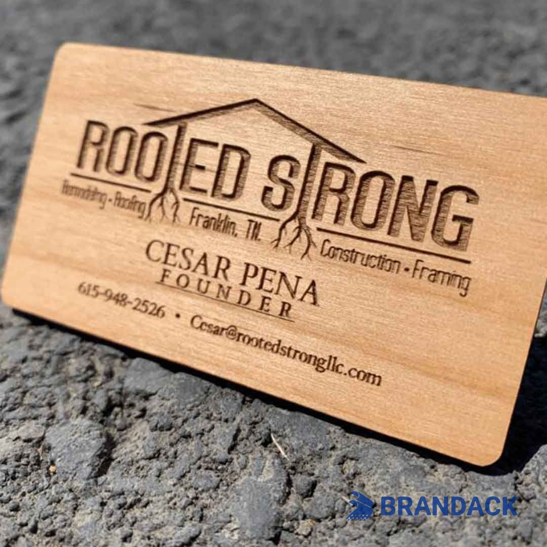 wooden business cards