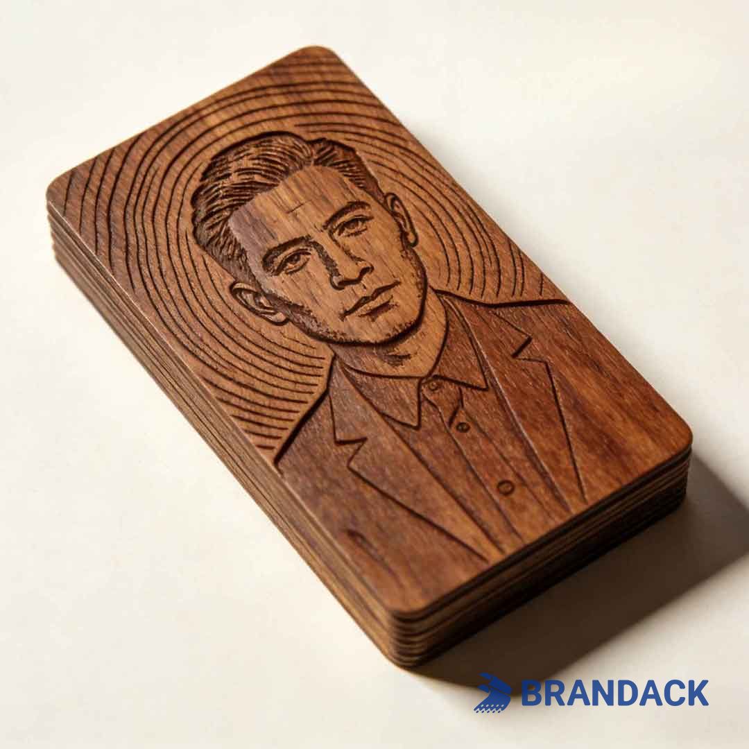 custom wood business cards