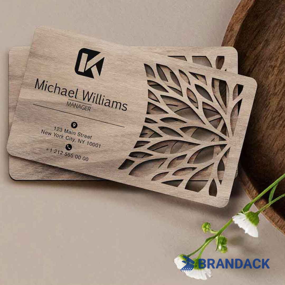 wooden business cards