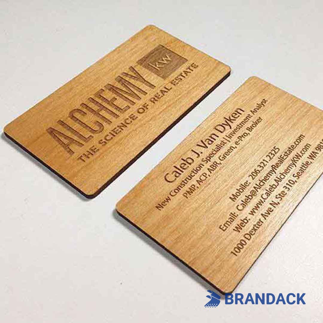 wood visiting card design