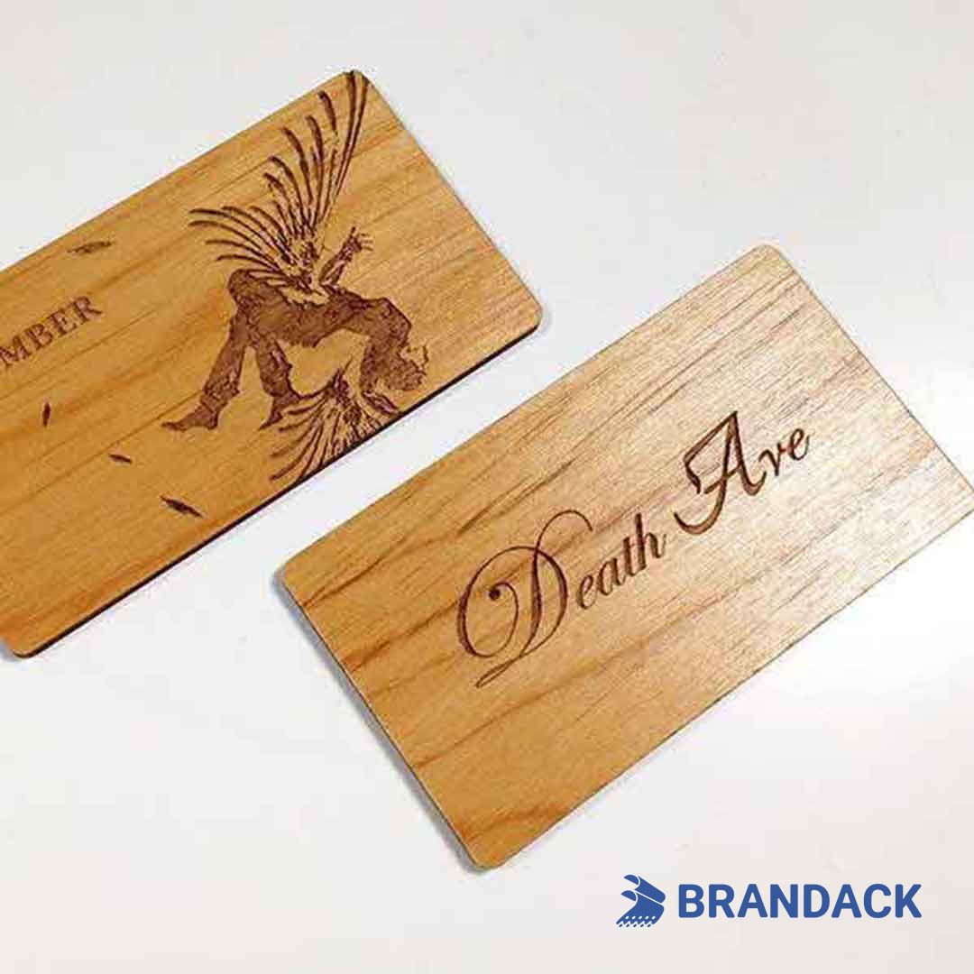 wooden business cards