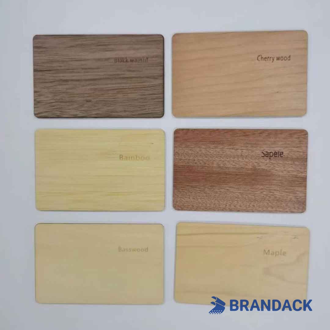 wood veneer business cards