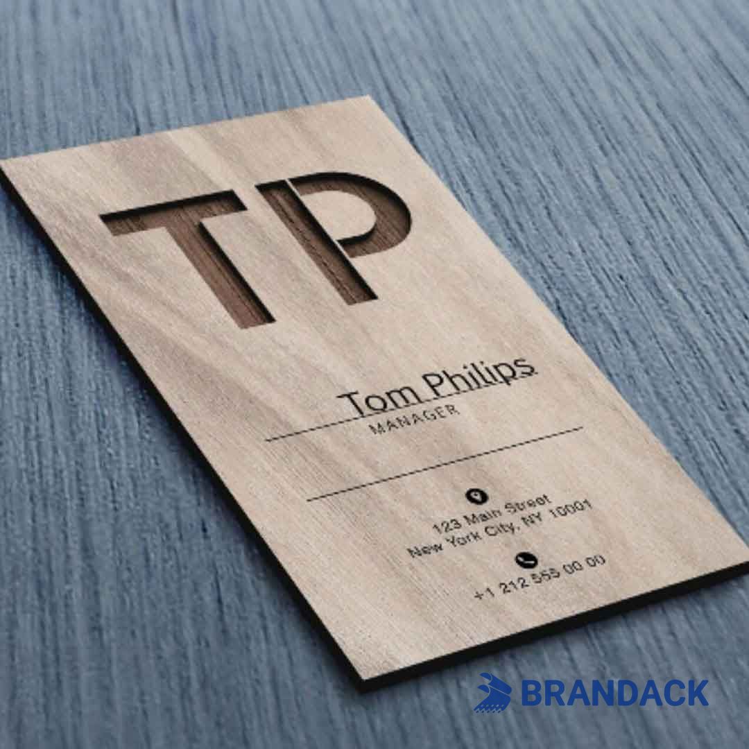 wood veneer business cards