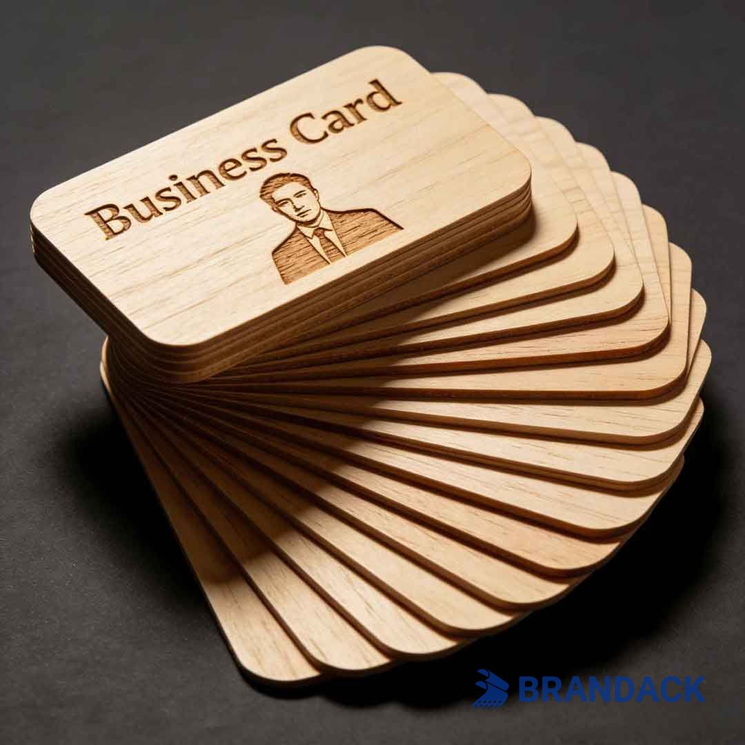 wood veneer business cards