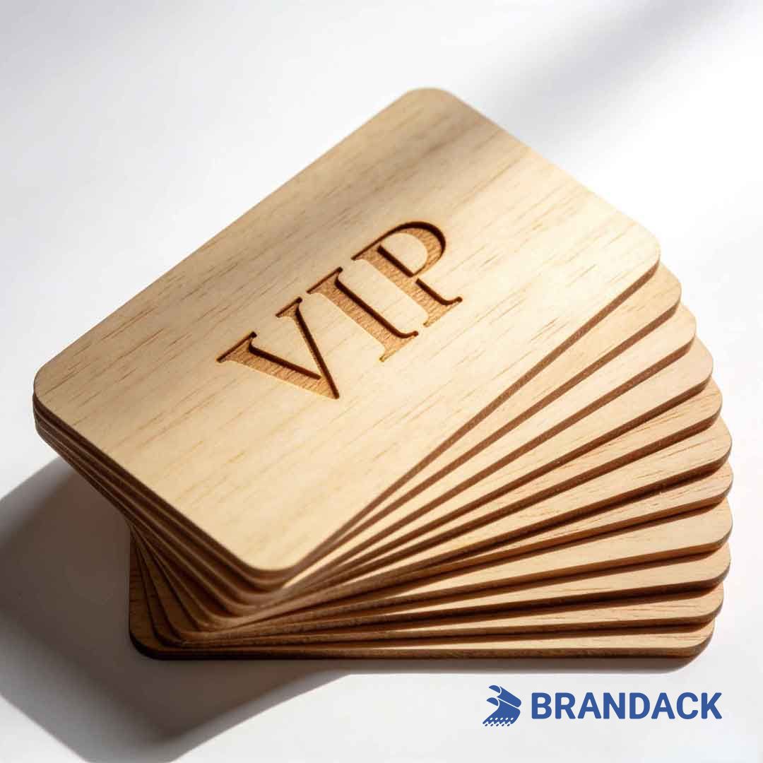 Custom Printed NFC Business Cards with NFC Chips and Made of Wood