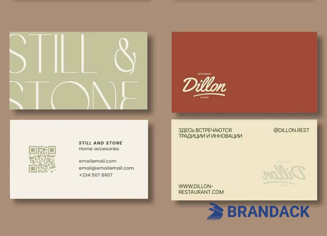business card layout