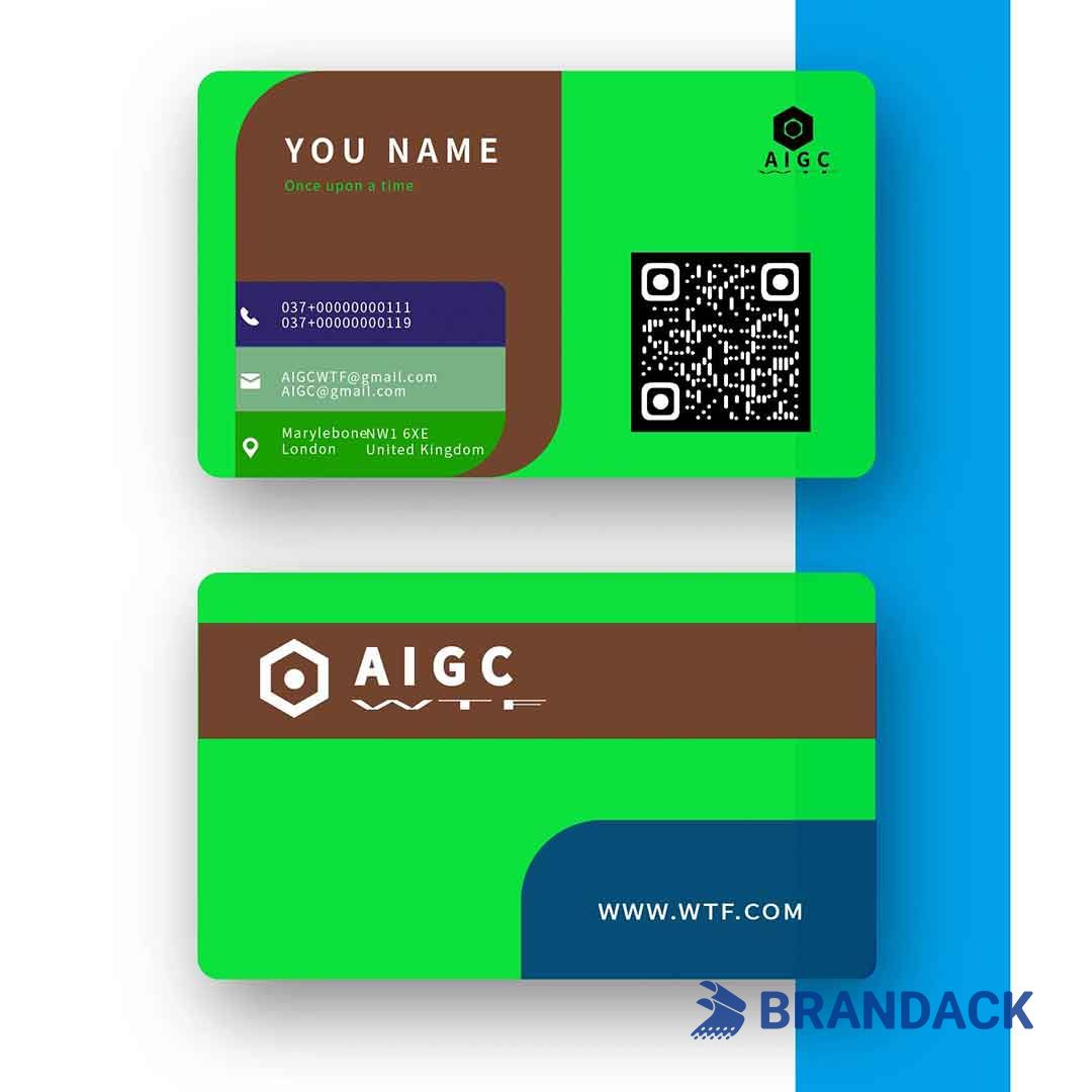 business card design with qr code