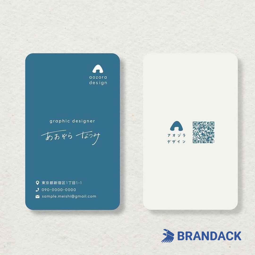 business card design with qr code