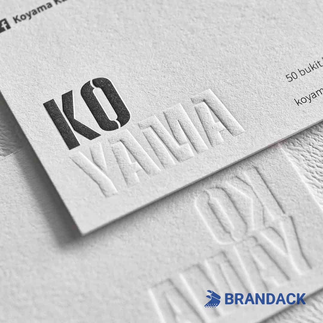 embossed business cards