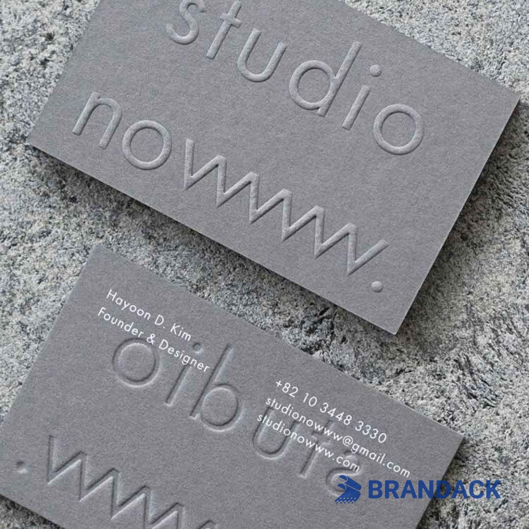 embossed gloss business cards