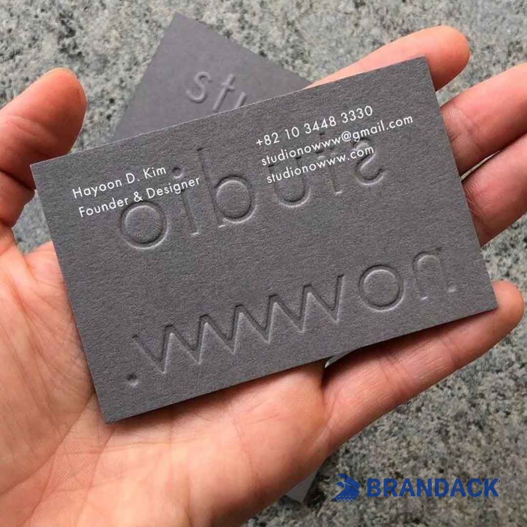 custom embossed business cards