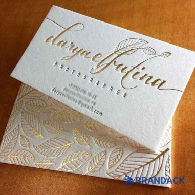 Gold Embossed Business Cards Printing with Design Service