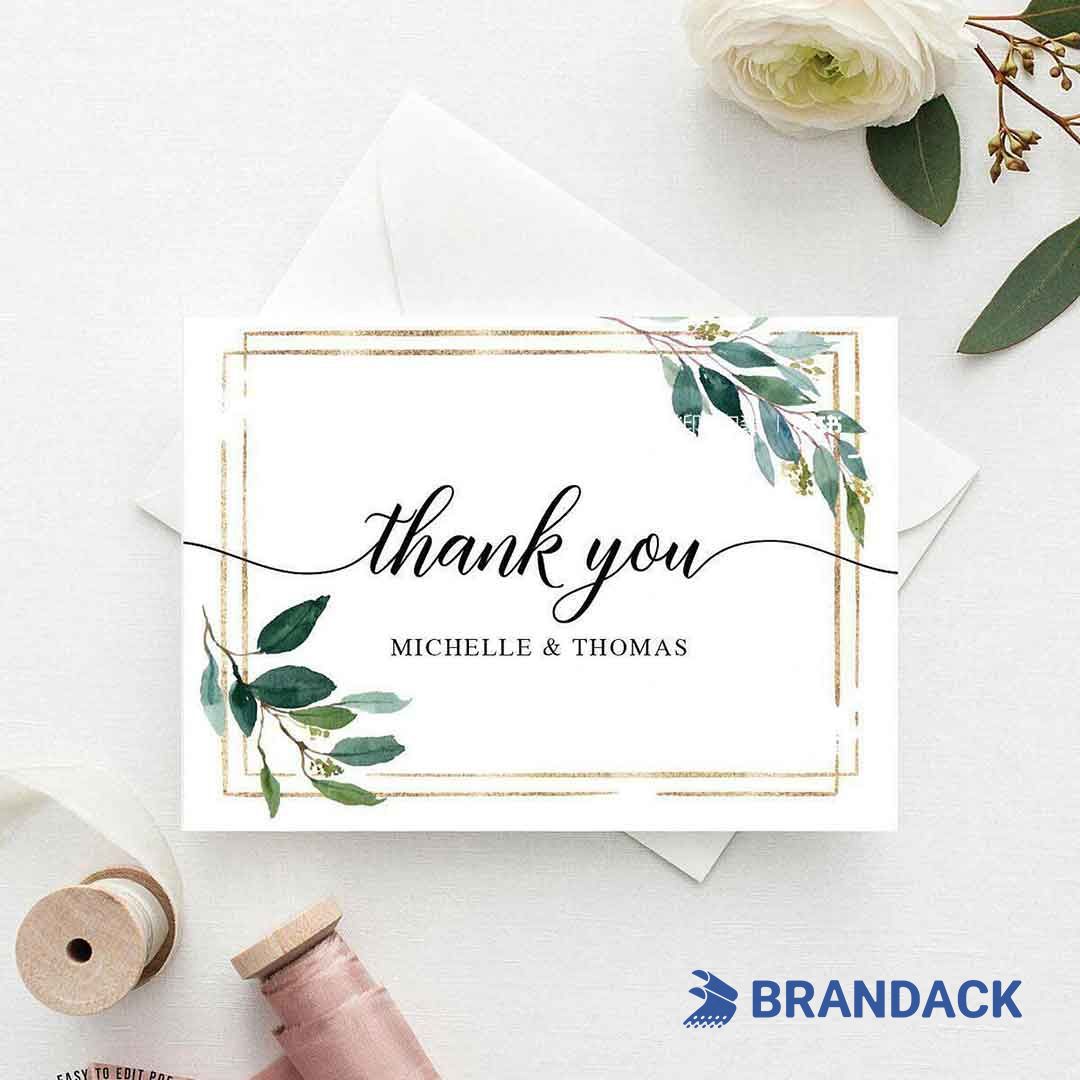 business thank you cards with logo