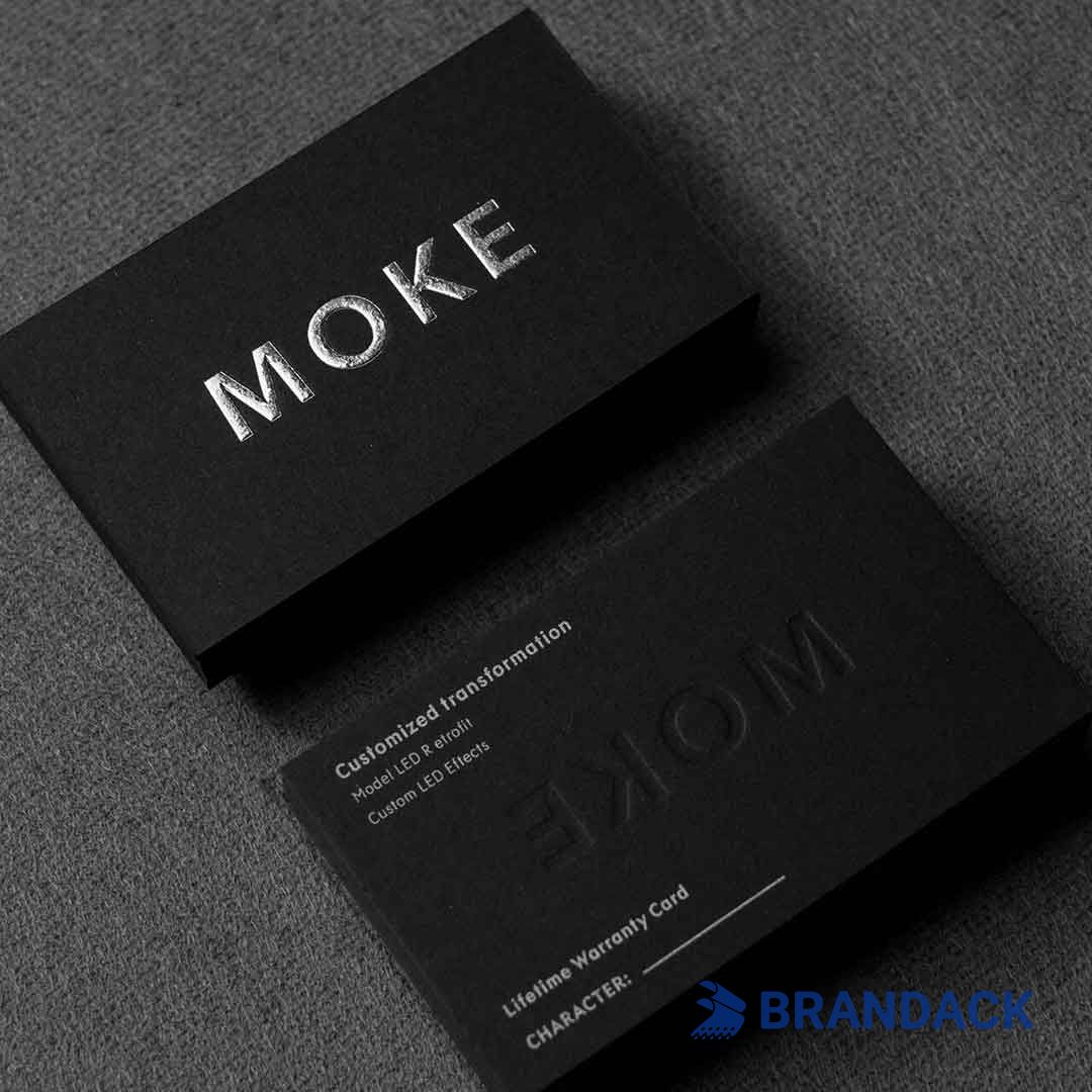 embossed gloss business cards