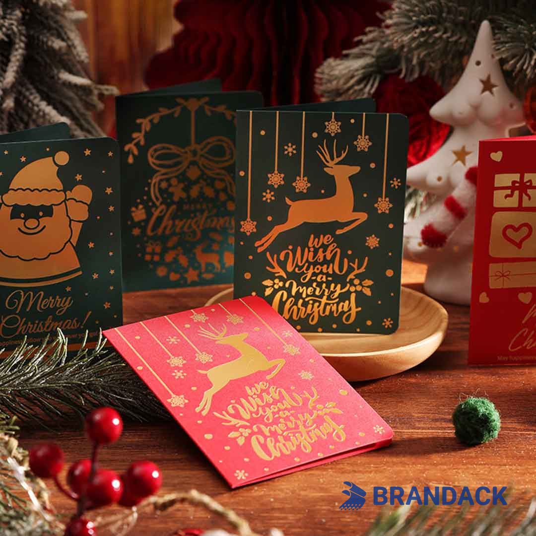 Custom Merry Christmas Cards for Business Tailored to Brand