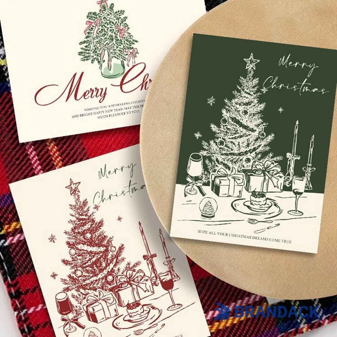 merry christmas and happy new year card