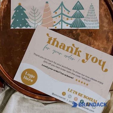 Professional Business Holiday Thank You Christmas Cards