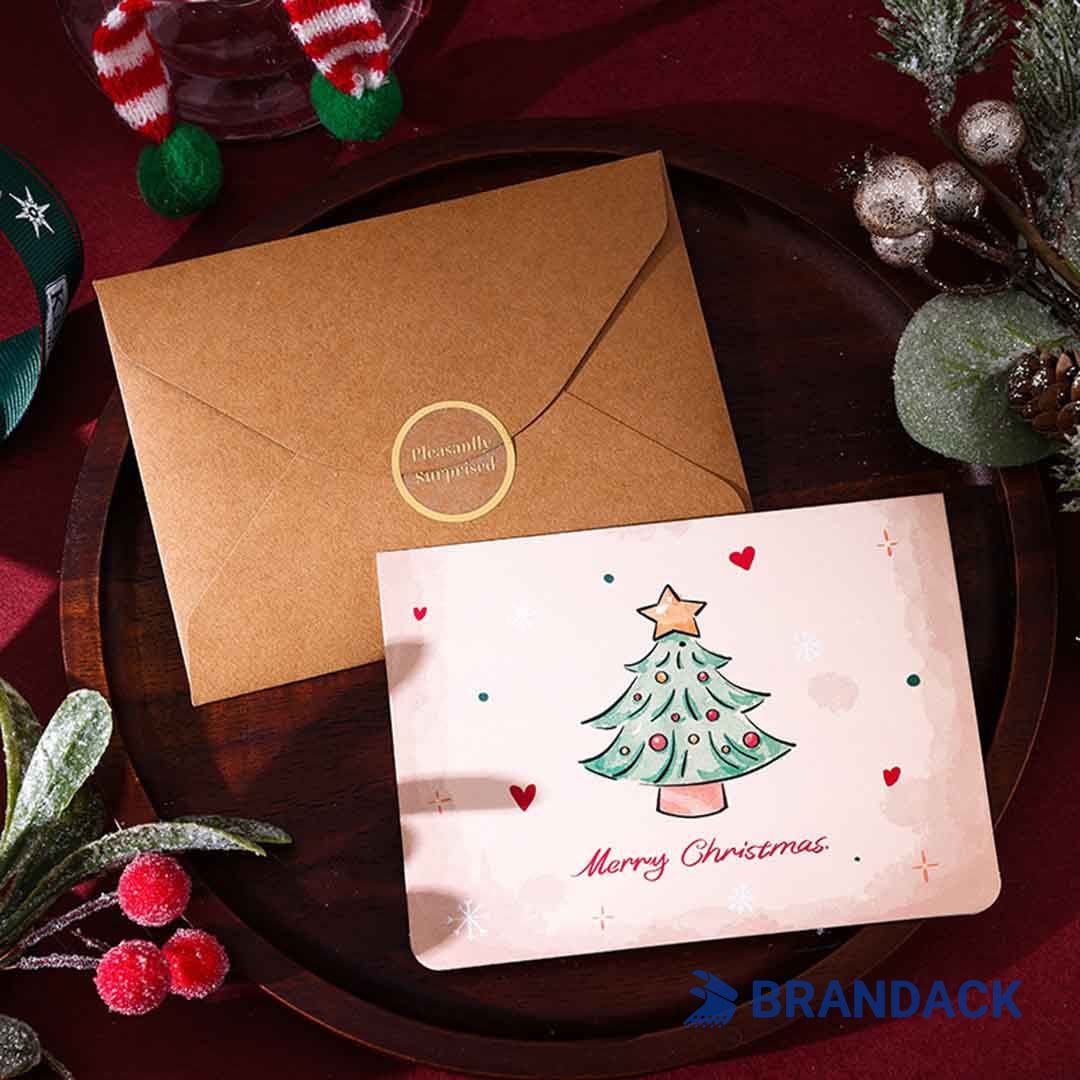 custom business christmas cards with logo