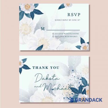 Eco Friendly 4x6 or 5x7 Thank You Greeting Card Printing for Clients