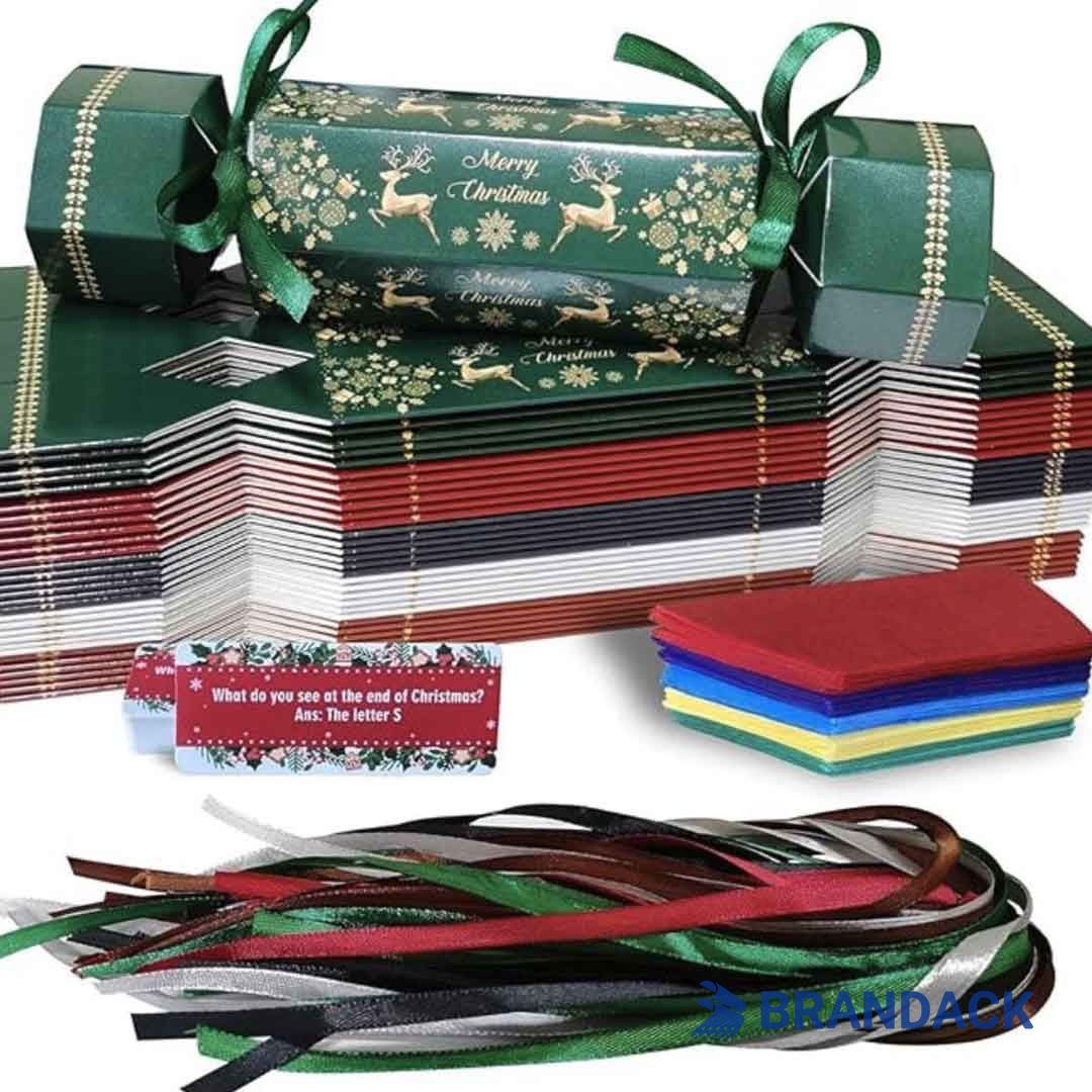 Bespoke Xmas Crackers with Games and Present Inside