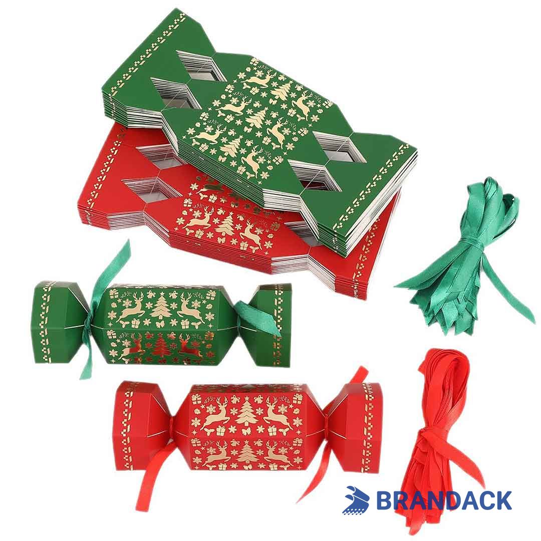 Custom Cardboard Paper Christmas Crackers with Printing Services