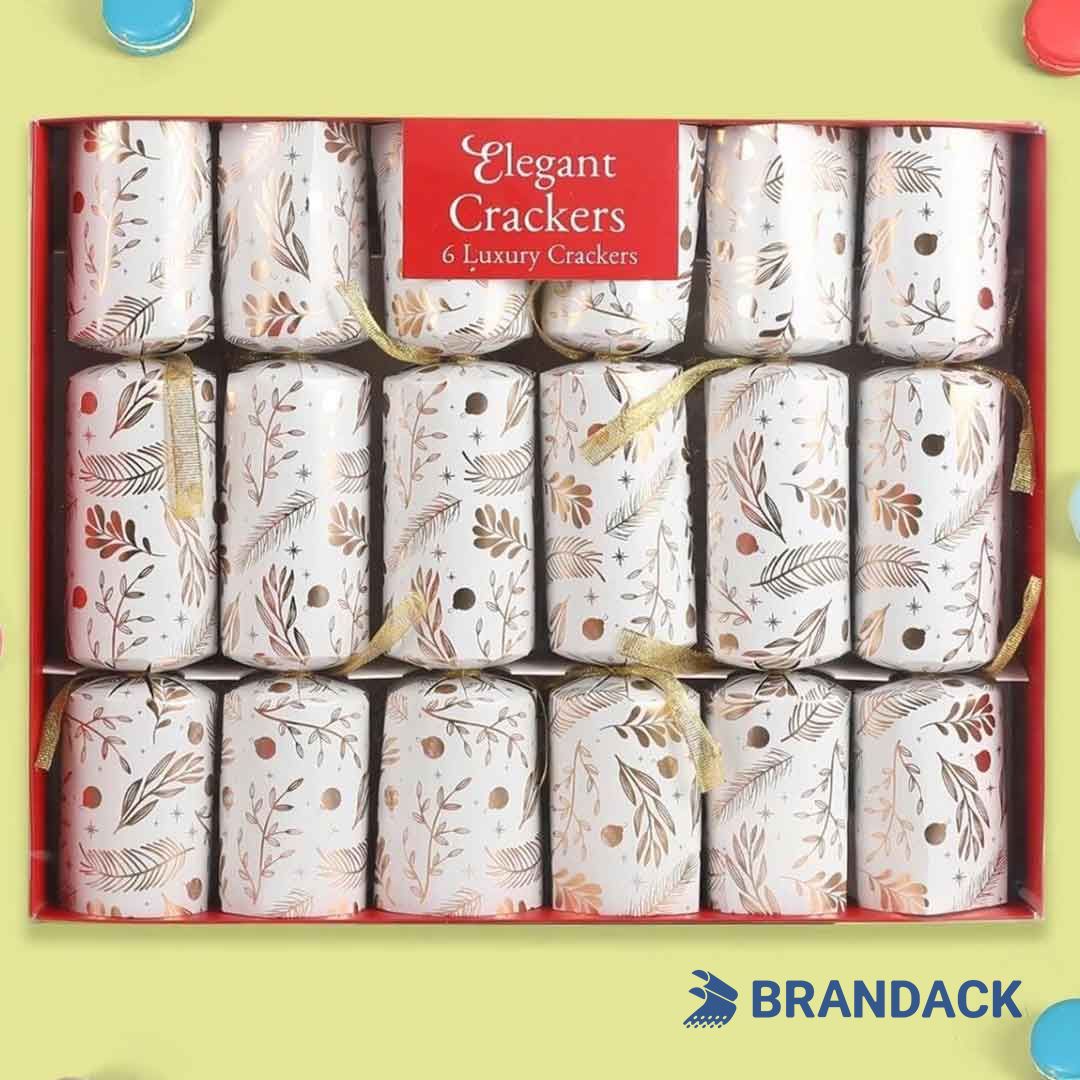 Custom Non Plastic Christmas Crackers with Paper Crown and Gifts