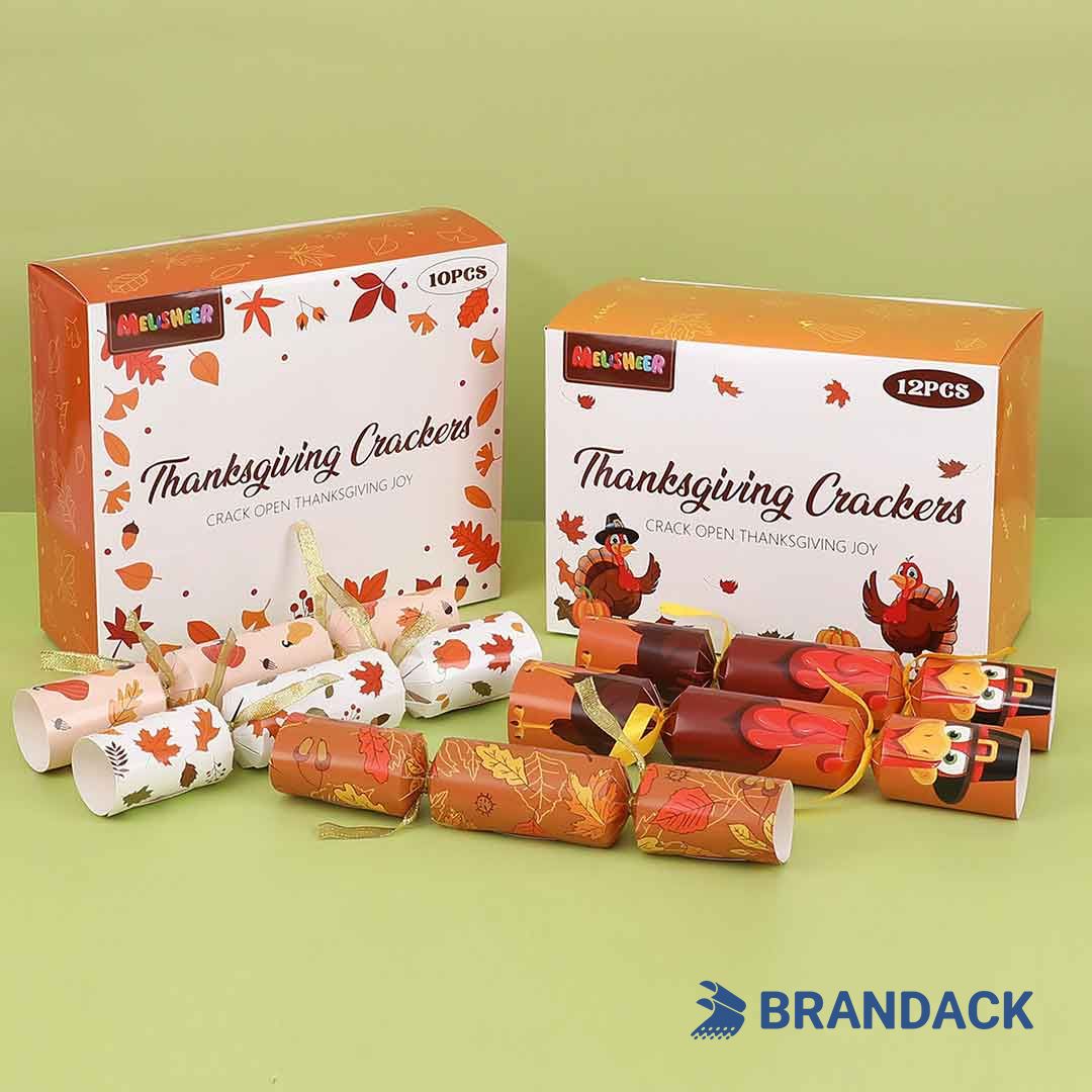 Custom Thanksgiving Crackers with Design Service