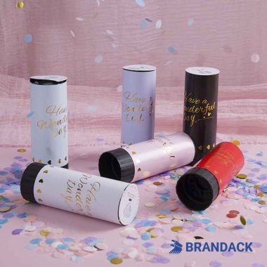 Custom Party Poppers for Birthday Celebration Tailored to Brand