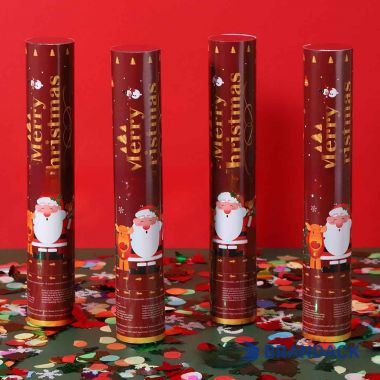 Custom Christmas Holiday Party Confetti Poppers with Logo