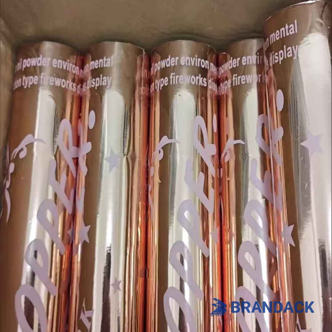 party poppers with confetti