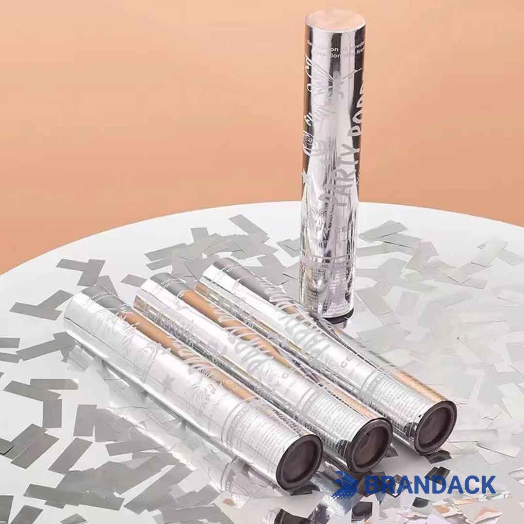 party poppers with confetti