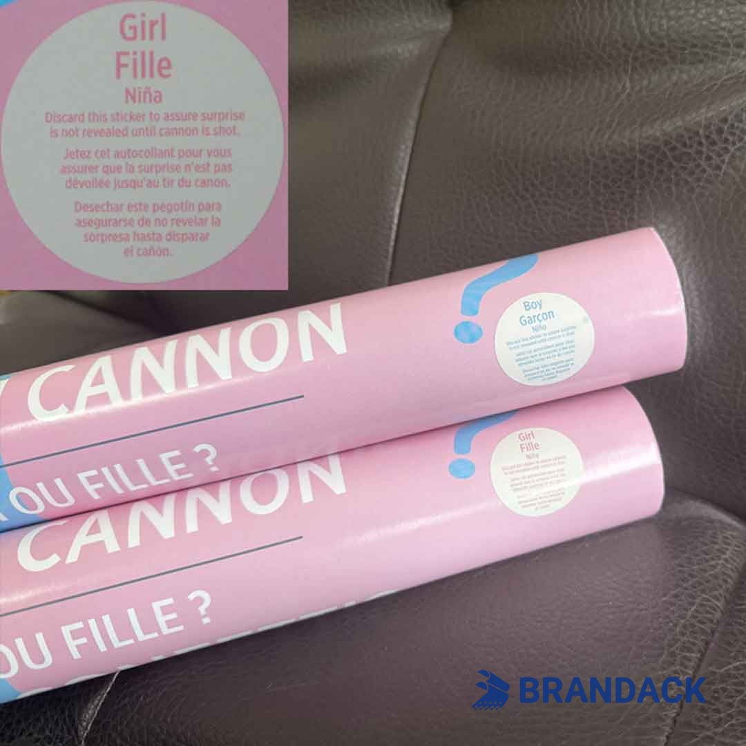 gender reveal pink confetti