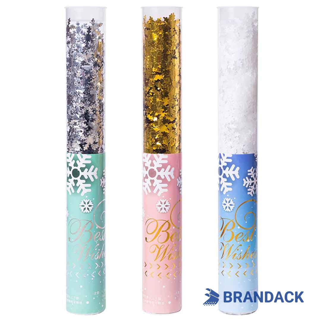 Happy New Year Confetti Party Poppers Custom with Logo