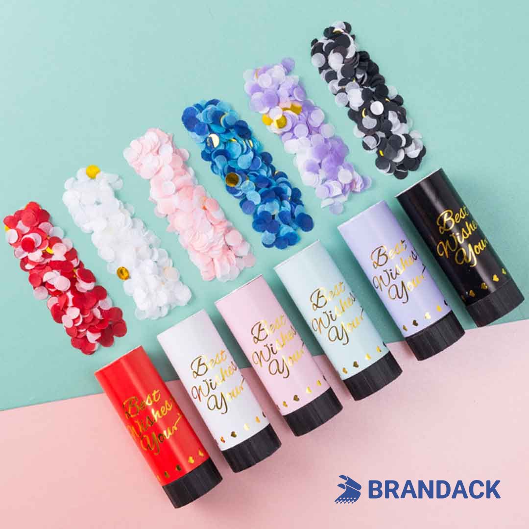 Mini Confetti Party Poppers Custom with Logo