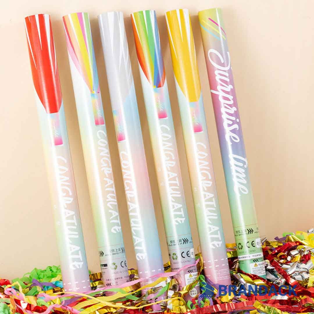 Celebration Party Confetti Poppers Tailored to Brand