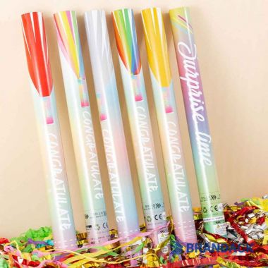 Celebration Party Confetti Poppers Tailored to Brand
