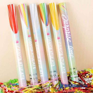 Celebration Party Confetti Poppers Tailored to Brand