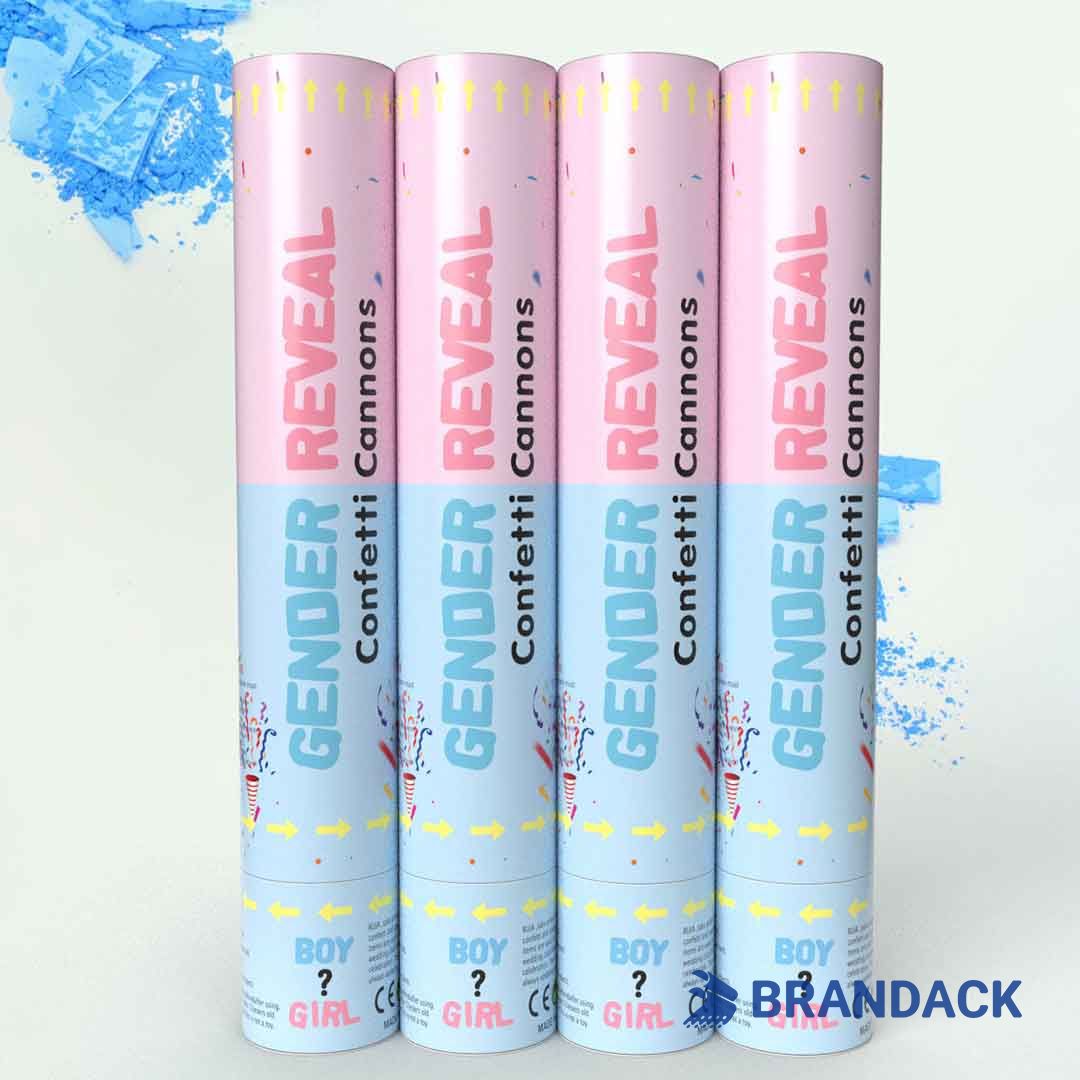 gender reveal party poppers