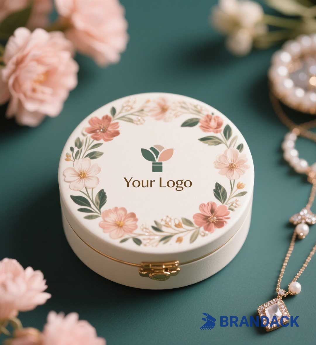 Custom Floral Jewellery Box with Design Service by Packaging Designer