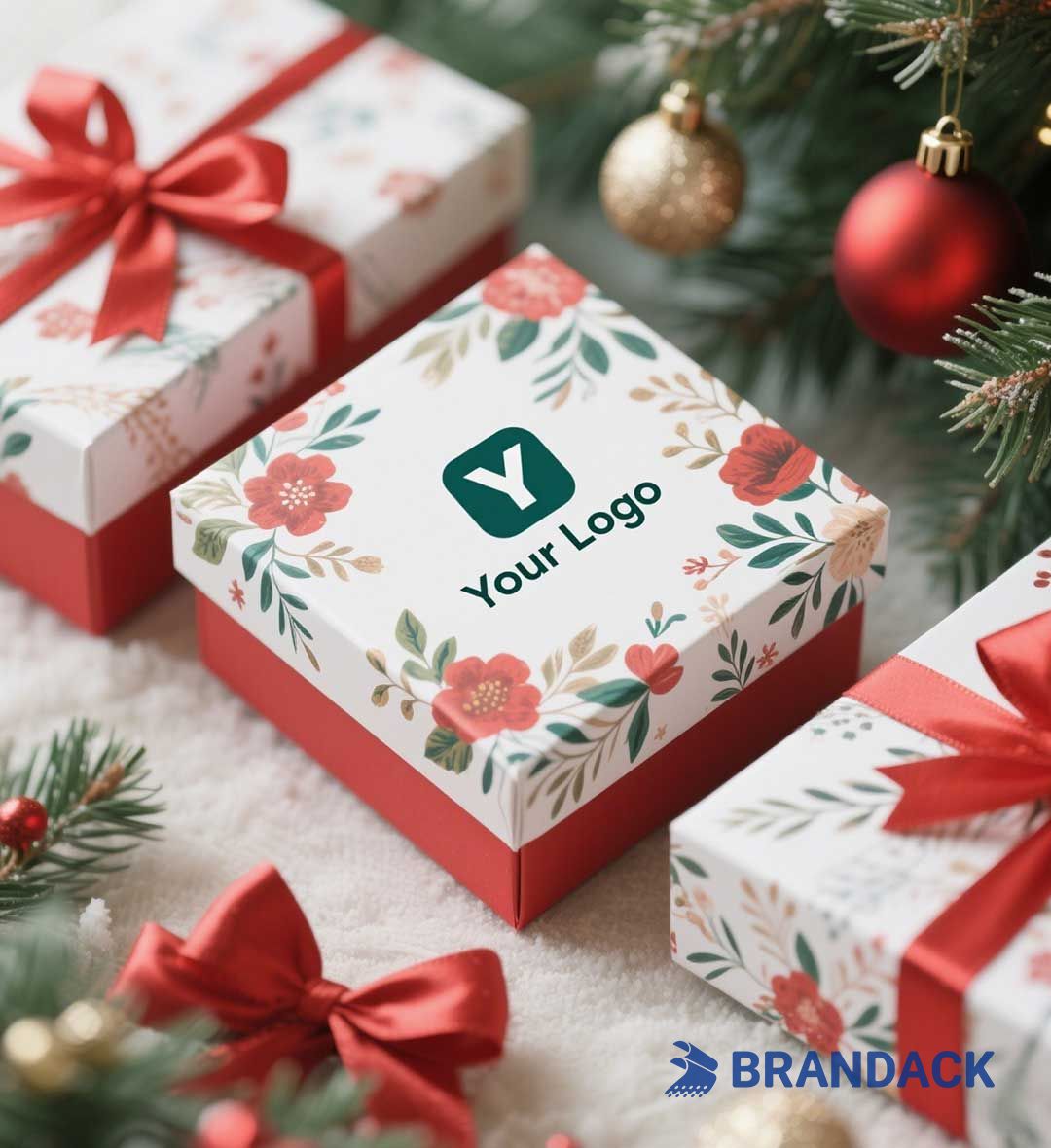 Customizable Floral Gift Boxes with Logo | Design on Gift Box Packaging