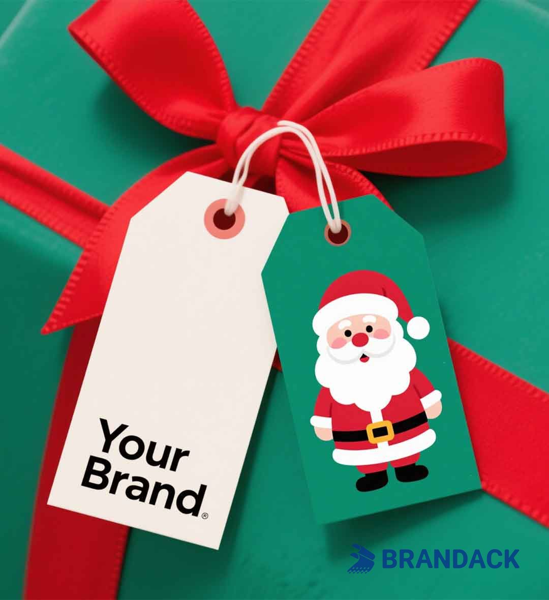 Bulk Custom Printing Santa Claus Gift Tags for Christmas